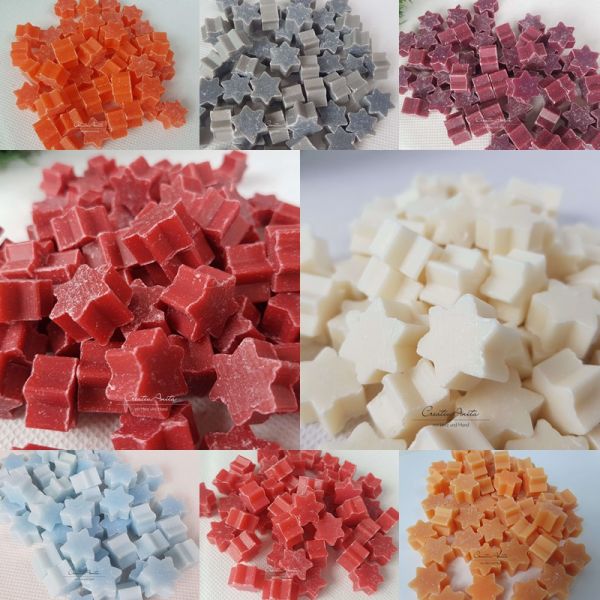 50 Stück Seifensterne -BLUTORANGE- Weihnachtsseife - Schafmilchseife